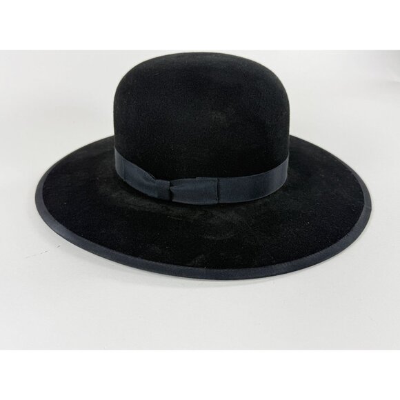 Amish Man Handmade Wool Felt Fur Hat Authentic Amish Man's Hat Lanc PA 7-1/4